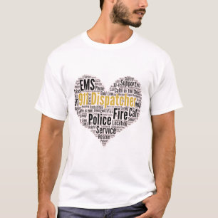 911 Dispatcher Word Cloud T-Shirt