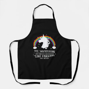 911 Dispatchers Fabulous Magical Like Unicorns Fun Apron