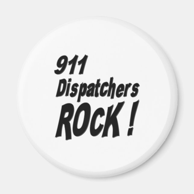 911 Dispatchers Rock! Magnet (Front)