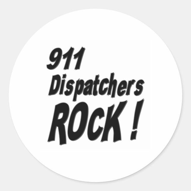 911 Dispatchers Rock! Sticker (Front)