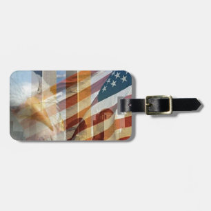 911 eagle flag towers luggage tag