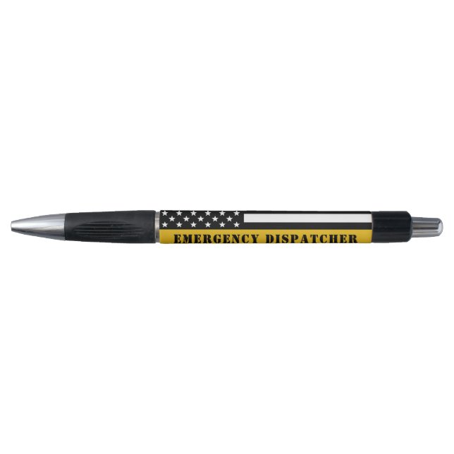911 Emergency Dispatcher USA Flag Thin Gold Line (Front)