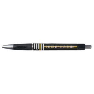 911 Emergency Dispatcher USA Flag Thin Gold Line