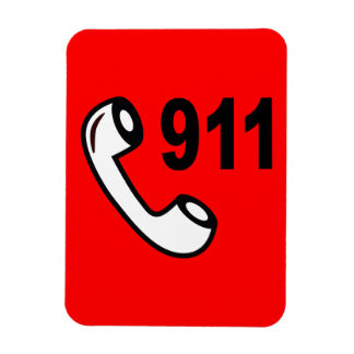 911 EMERGENCY PHONE NUMBER MEDICAL HELP SHOUTOUT MAGNET