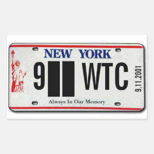 911 Memorial NY License Plate Sticker 2