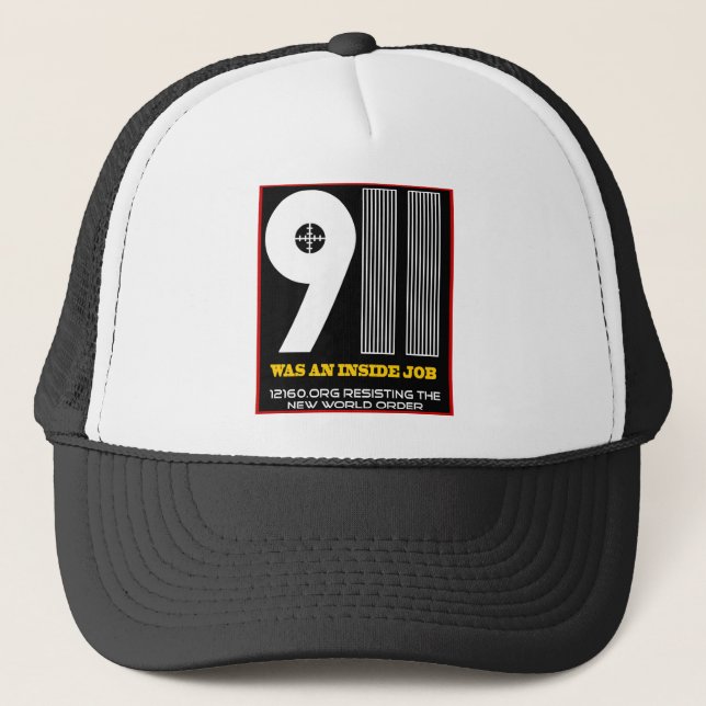 911 solid trucker hat (Front)
