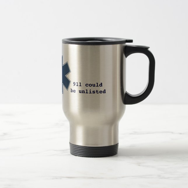 911 unlisted travel mug (Right)