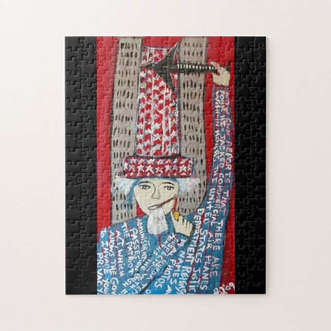 911 WAS FIXED RED JIGSAW PUZZLE (Vertical)