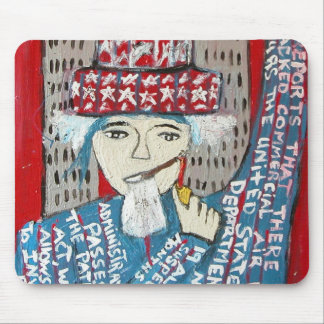 911 WAS FIXED RED MOUSE MAT