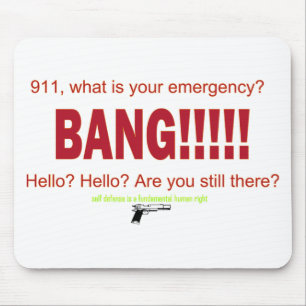 911, what is your emergency? mouse mat