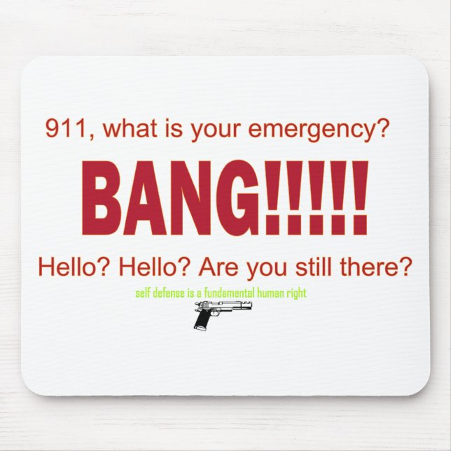 911, what is your emergency? mouse mat (Front)