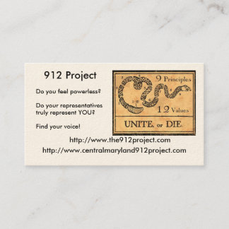 912 Project Business Card