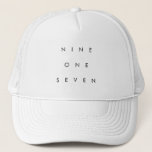 917 Area Code T-Shirt Trucker Hat<br><div class="desc">Modern New York area code 917 typography.</div>