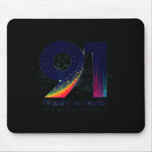 91 And Ready To Reset Birthday Gift For Seniors Mouse Mat