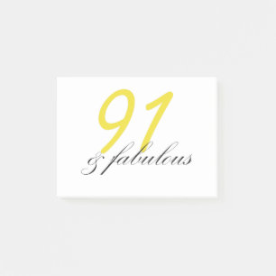 91 & Fabulous Post-it Notes