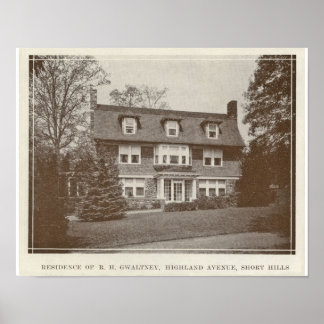 91 Highland Avenue Short Hills in 1925 Poster