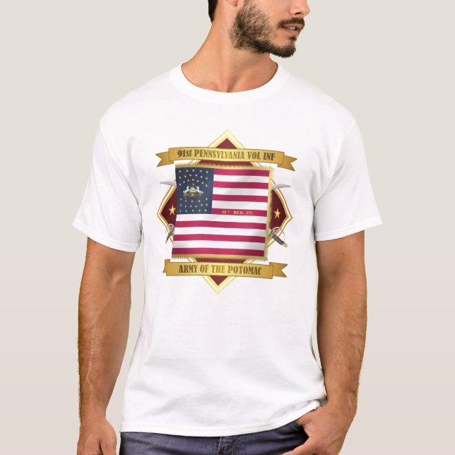 91 PA Infantry T-Shirt (Front)