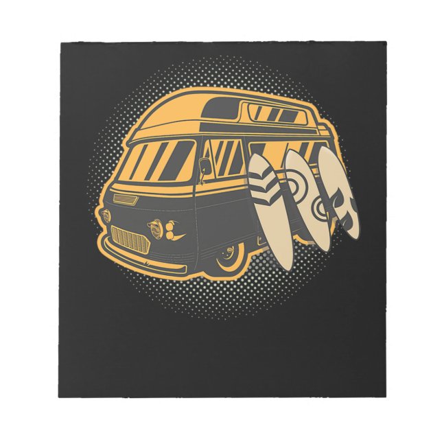 91.Surfing Surfing Campersurfboard Camper Van Camp Notepad (Front)