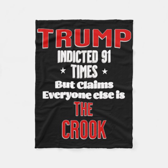 91 Times Convicted Calls Everyone Else Cook  Fleece Blanket (Front)