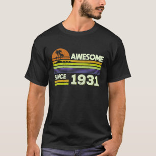 91st Birthday Men Women Awesome Since 1931 91 Year T-Shirt