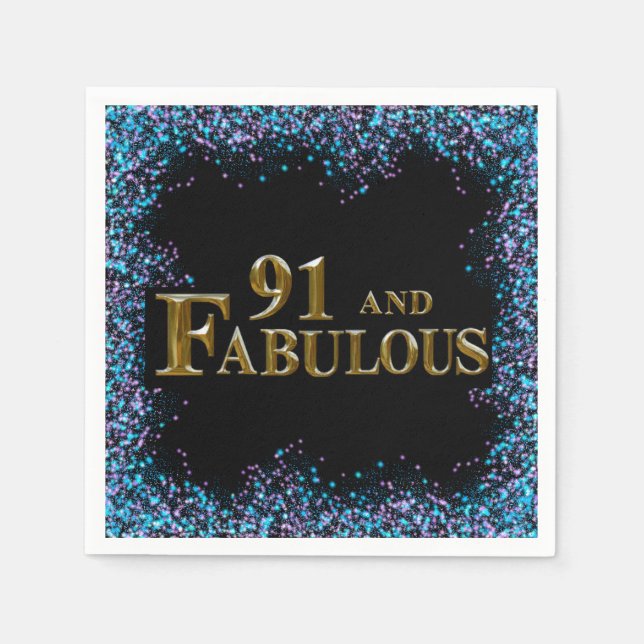 91st Birthday  Napkin (Front)