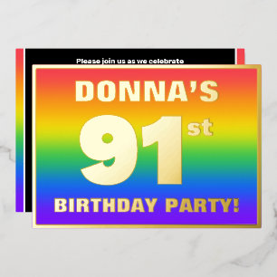 91st Birthday Party: Fun, Colourful Rainbow Patter