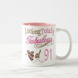 91st Birthday Two-Tone Coffee Mug