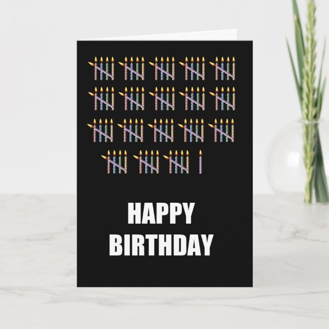 91st Birthday with Candles Card (Front)