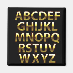 9204Gold Alphabet Magnet