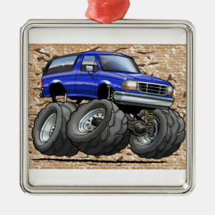 92-96 Blue Bronco Metal Tree Decoration