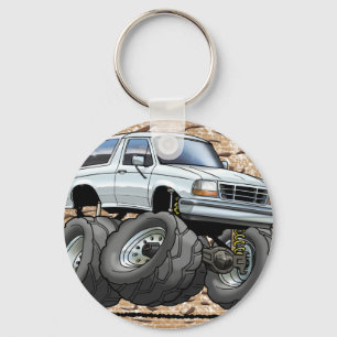 92-96 White Bronco Key Ring