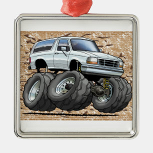 92-96 White Bronco Metal Tree Decoration