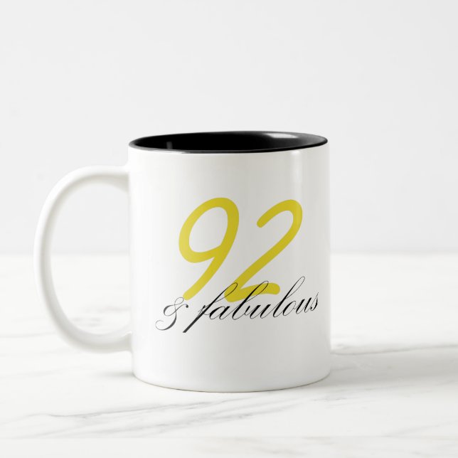 92 & Fabulous Two-Tone Coffee Mug (Left)