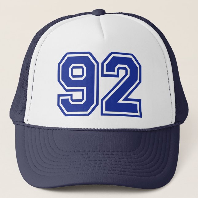 92 - number trucker hat (Front)