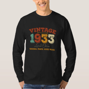 92 Year Old 1933 Vintage 92nd Birthday Gift T-Shirt