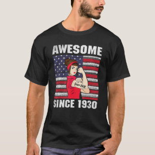 92 Year Old Awesome Since 1930 92nd Birthday Women T-Shirt