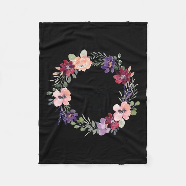 92 Years Loved Floral 92th Birthday Women 92 Years Fleece Blanket (Front)