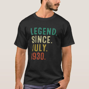 92 Years Old Legend Since July 1930 92nd Birthday T-Shirt