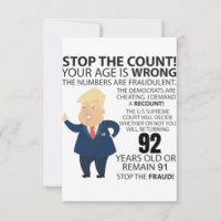 92 Years Trump Happy Birthday Present Funny