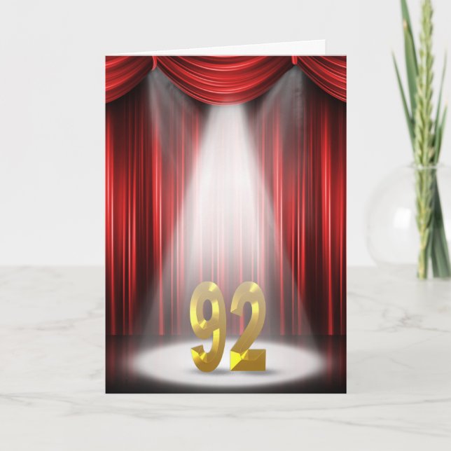 92nd Birthday in the spotlight Card (Front)