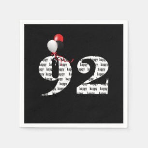 92nd Birthday party balloons Napkin