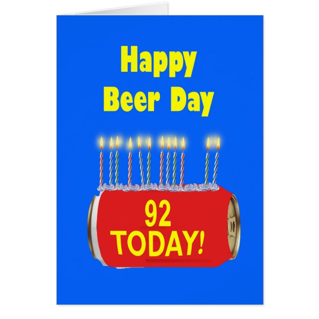 92nd Happy Beer Day Birthday  (Front)