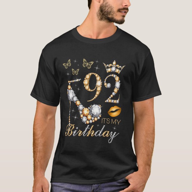92nd It's My Birthday Party 92 Years Old 92nd B-da T-Shirt (Front)