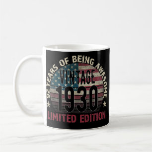 92th Birthday Gift men Vintage 1930 92 Years Old Coffee Mug