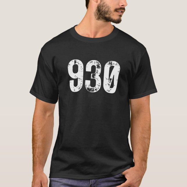 930 Area Code Evansville IN Mobile Telephone Area  T-Shirt (Front)