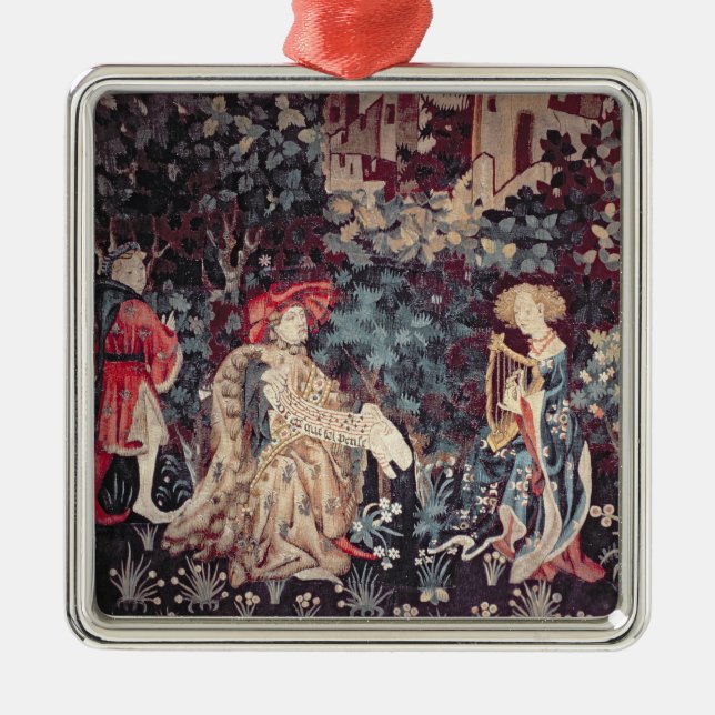 930 The Concert, Tapestry from Arras, 1420 Metal Tree Decoration (Front)