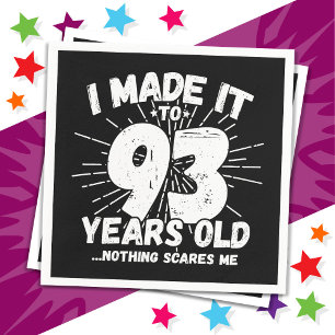 93 Year Old Sarcastic Meme Funny 93rd Birthday Napkin