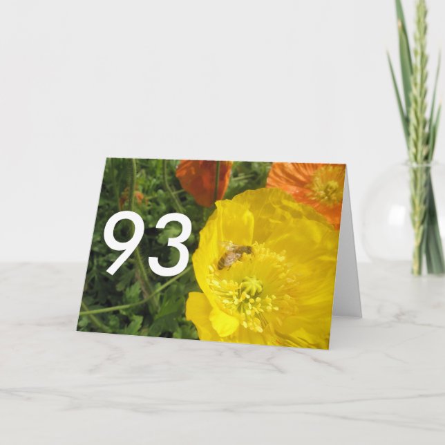 93rd Birthday Bright Flowers Card (Front)
