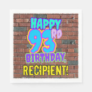 93rd Birthday ~ Fun, Urban Graffiti Inspired Look Napkin