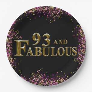 93rd Birthday Paper Plate